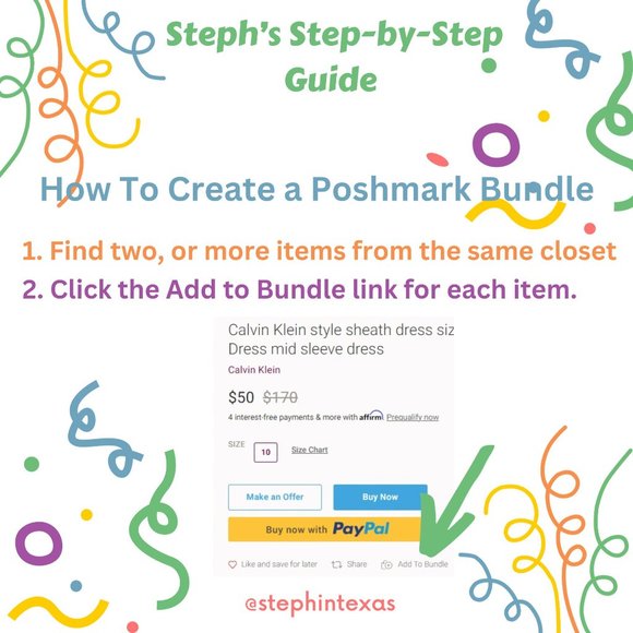 POSHMARK BUNDLES HOW-TO: Step-by-Step Visual Guide - Picture 3 of 5